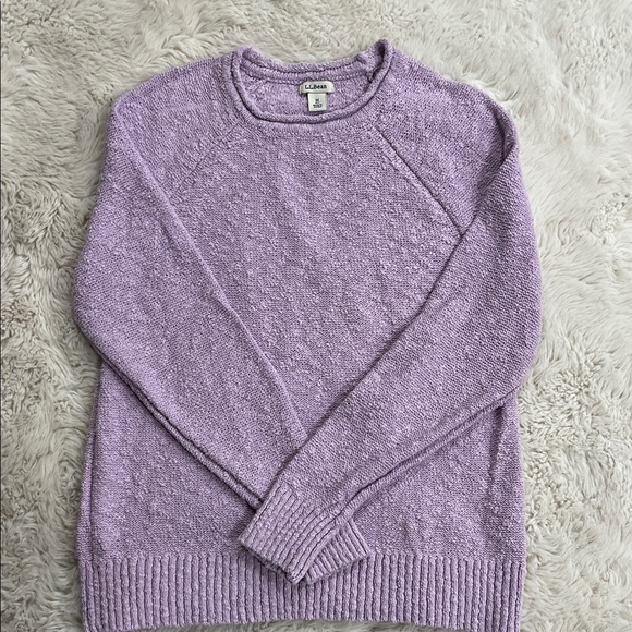 L.L. Bean Sweaters - L.L. Bean Women's Lilac Crew Neck Sweater 100% COTTON.